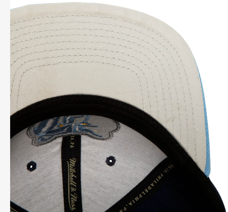 Mens NBA Memphis Grizzlies Navy 2-Tone 2.0 Snapback Hat By Mitchell And Ness