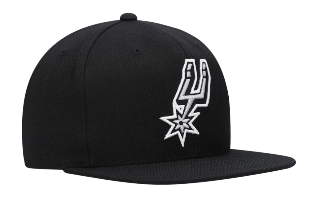 Men's Mitchell & Ness San Antonio Spurs Ground 2.0 Black Adjustable Snapback Hat