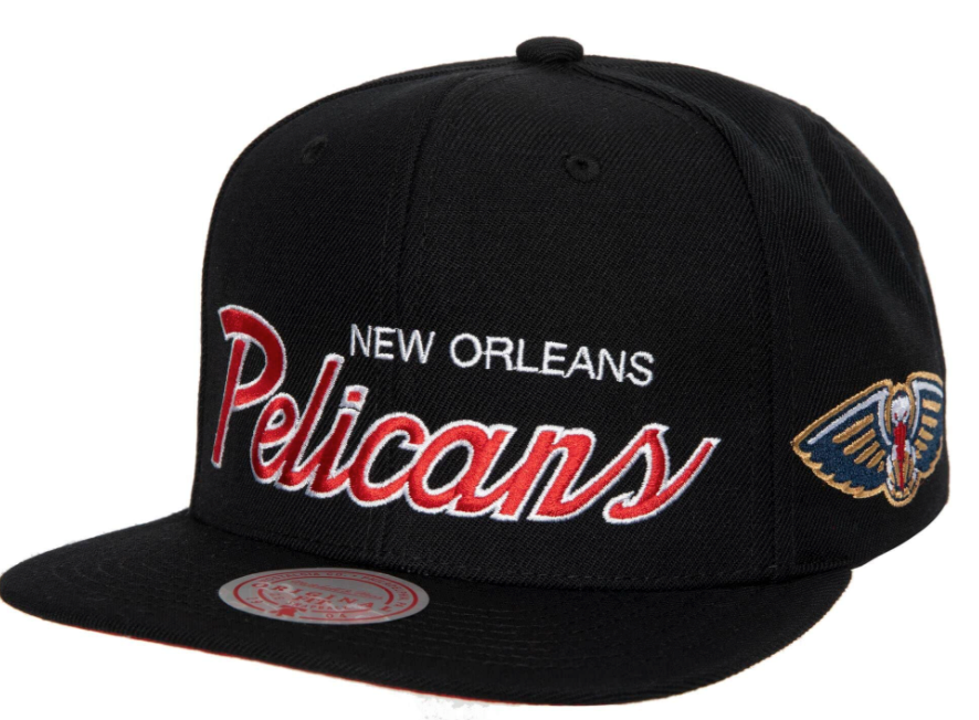 New Orleans Pelicans Team Script 2.0 Mitchell & Ness Snapback Hat