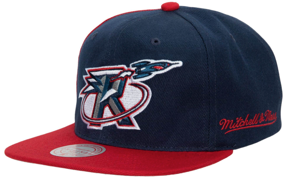Houston Rockets NBA Rear Script Deadstock Mitchell & Ness Snapback Hat