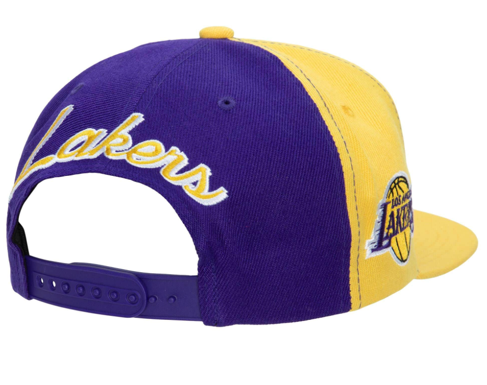 Los Angeles Lakers NBA Rear Script Deadstock Mitchell & Ness Snapback Hat