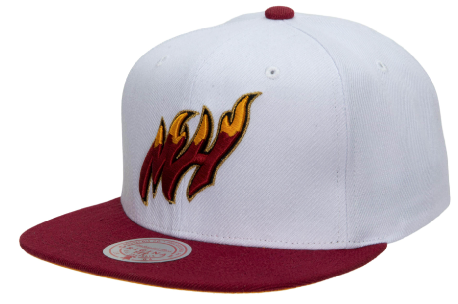 Men's Miami Heat Mitchell & Ness 50th Anniversary HWC Teal/White Snapback Hat