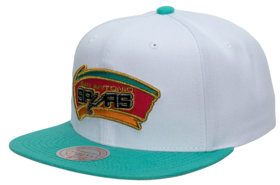 Men's San Antonio Spurs Mitchell & Ness 50th Anniversary HWC Blue/White Snapback Hat