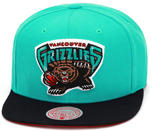 Men's Vancouver Grizzlies Mitchell & Ness Teal NBA Core Basic HWC Adjustable Snapback Hat