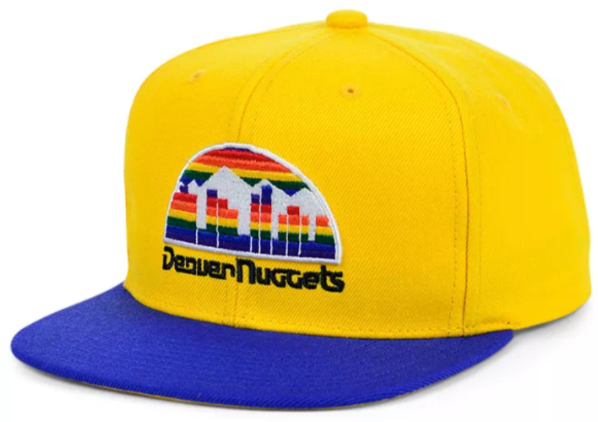 Men's Denver Nuggets NBA Core Basic Gold/Royal HWC Mitchell & Ness Snapback Hat