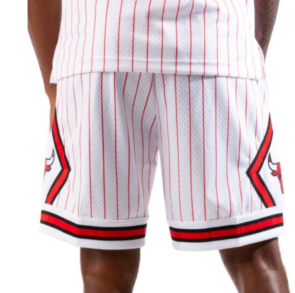 Men's Mitchell & Ness Chicago Bulls Hardwood Classic White Reload Swingman Shorts