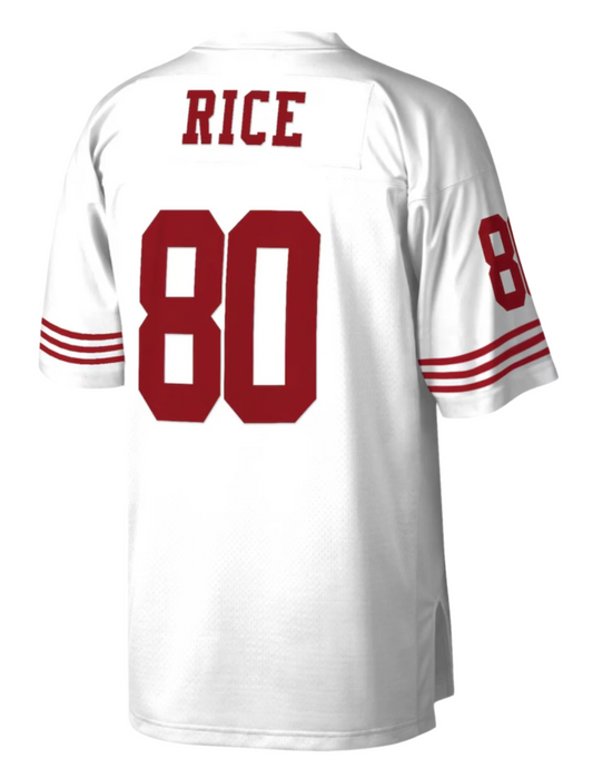 Men's Mitchell & Ness Jerry Rice White San Francisco 49ers Retired Player Legacy Replica Jersey