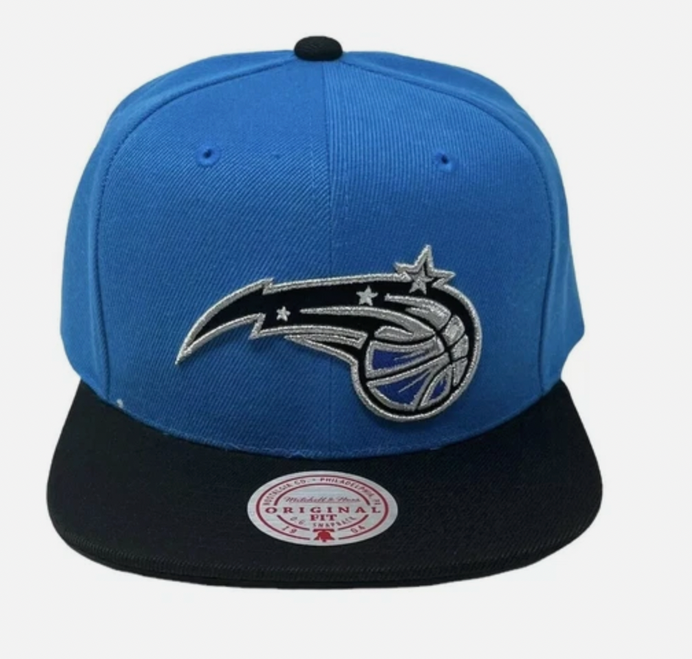 Men's Mitchell & Ness Orlando Magic Core Blue/Black Adjustable Snapback Hat