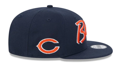 Chicago Bears New Era Navy Script C 9FIFTY Adjustable Snapback Hat