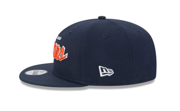 Chicago Bears New Era Navy Script C 9FIFTY Adjustable Snapback Hat
