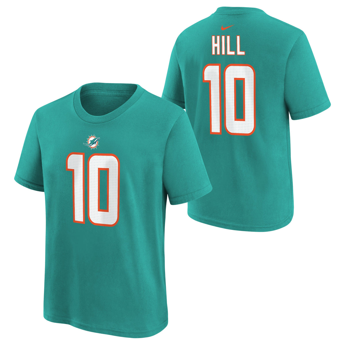 Youth Miami Dolphins Tyreek Hill Nike Aqua Player Pride Name & Number T-Shirt