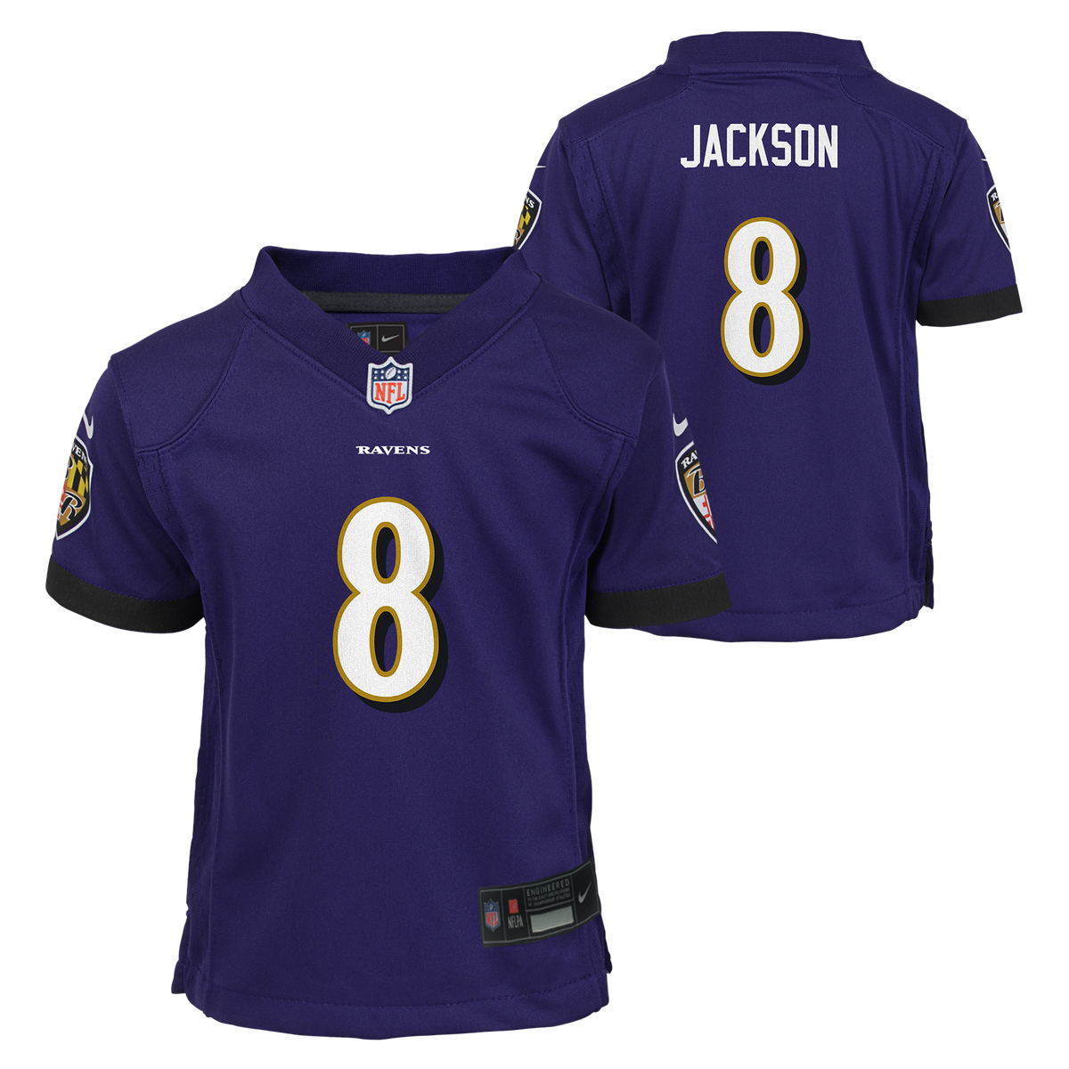Child Baltimore Ravens Lamar Jackson Purple Home Nike Game Jersey