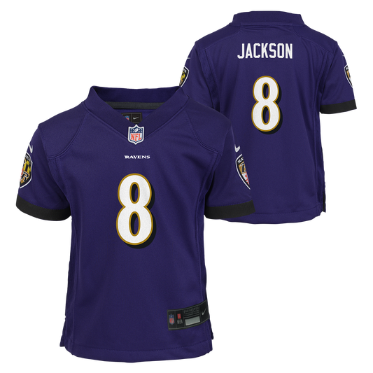 Child Baltimore Ravens Lamar Jackson Purple Home Nike Game Jersey