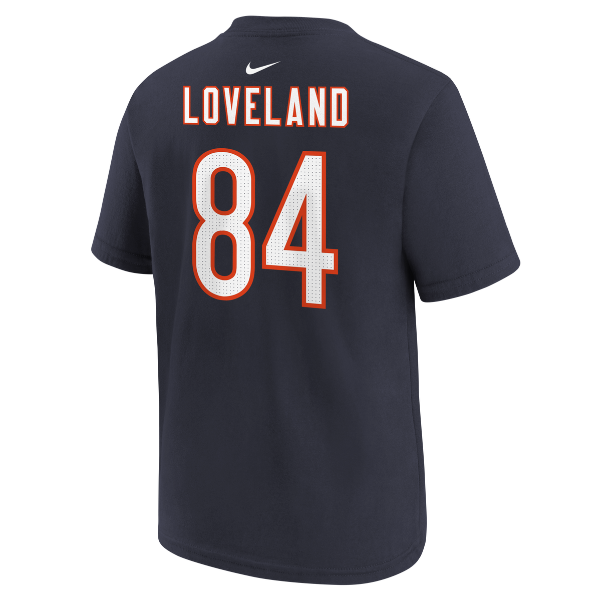 Youth Colston Loveland Chicago Bears Nike Navy FUSE Name & Number T-Shirt