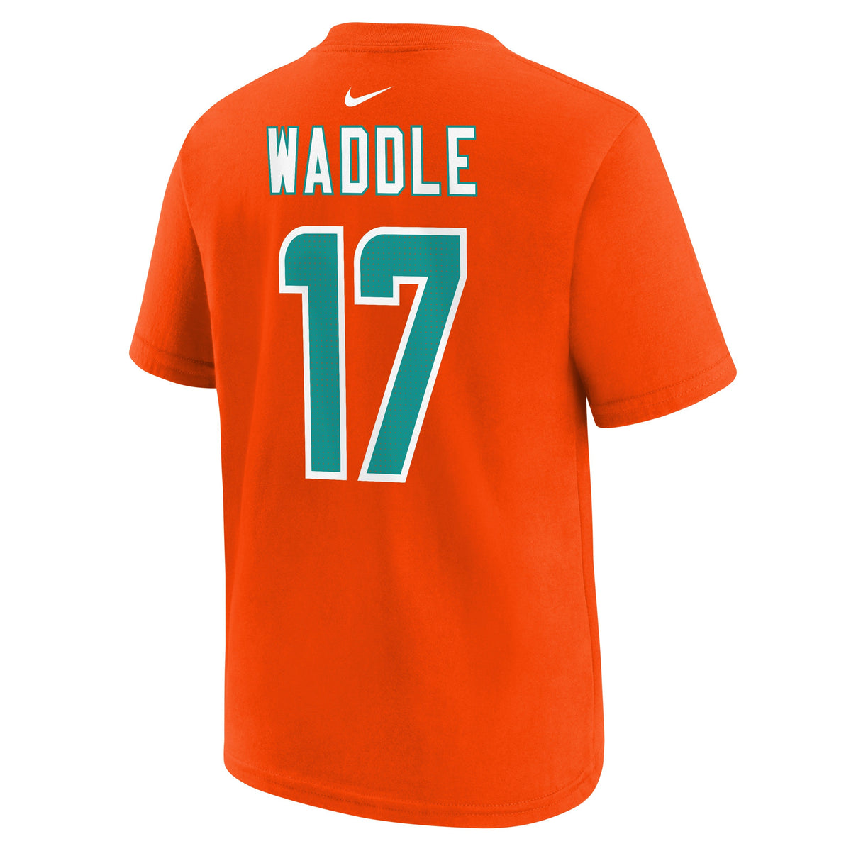 Youth Jaylen Waddle Miami Dolphins Nike Orange FUSE Name & Number T-Shirt