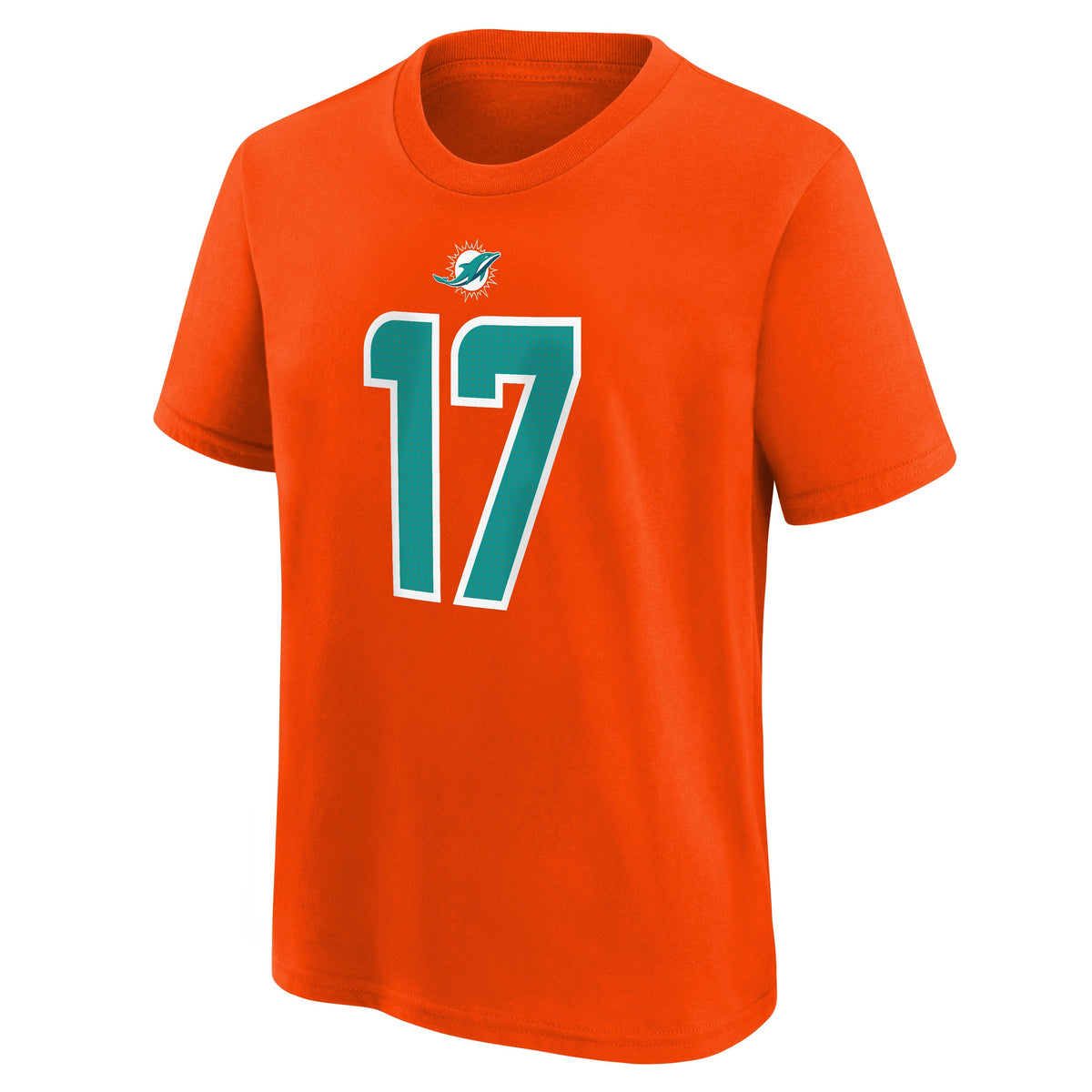 Youth Jaylen Waddle Miami Dolphins Nike Orange FUSE Name & Number T-Shirt
