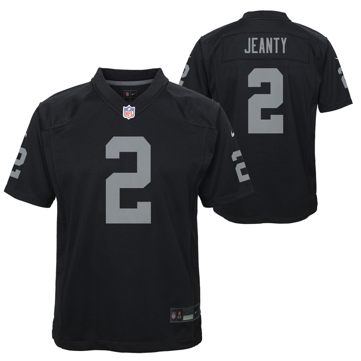Youth Ashton Jeanty Las Vegas Raiders Black Nike Game Jersey