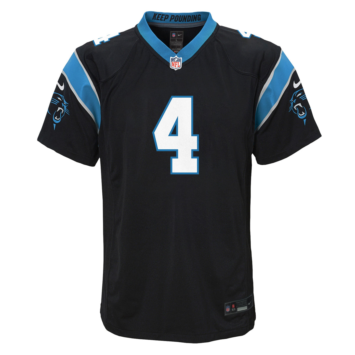 Youth Tetairoa McMillan Carolina Panthers Black Nike Game Jersey