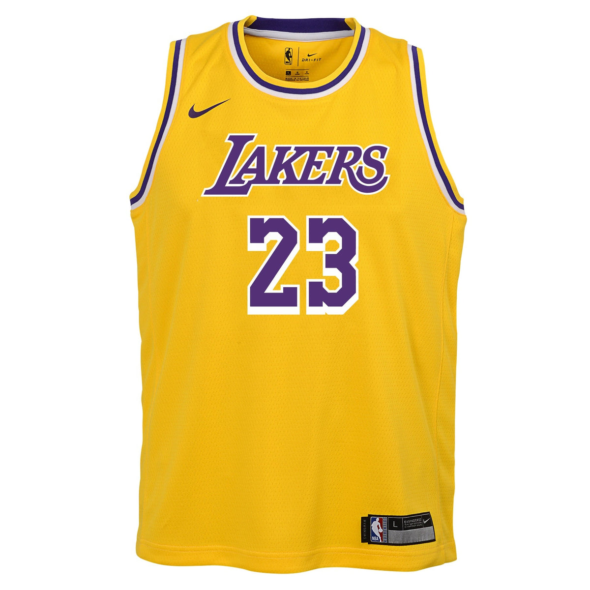 Youth Los Angeles Lakers LeBron James Nike Gold Swingman Jersey - Icon Edition