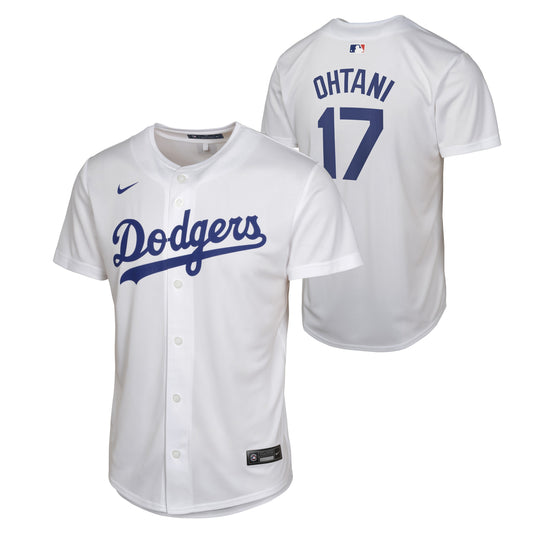 NIKE Youth Shohei Ohtani Los Angeles Dodgers White Home Replica Game Jersey