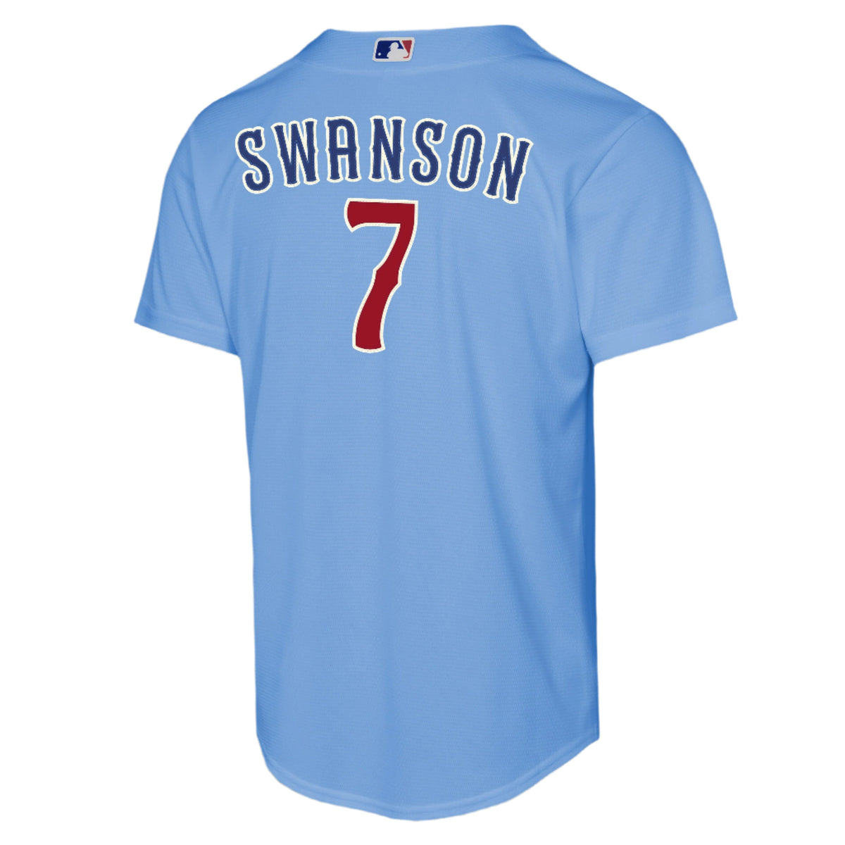 NIKE Youth Chicago Cubs Dansby Swanson Powder Blue 2nd Alternate Replica Jersey