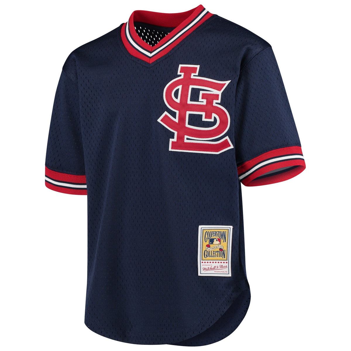 Men's Mitchell & Ness Ozzie Smith St. Louis Cardinals 1994 Navy Batting Practice Cooperstown Jersey
