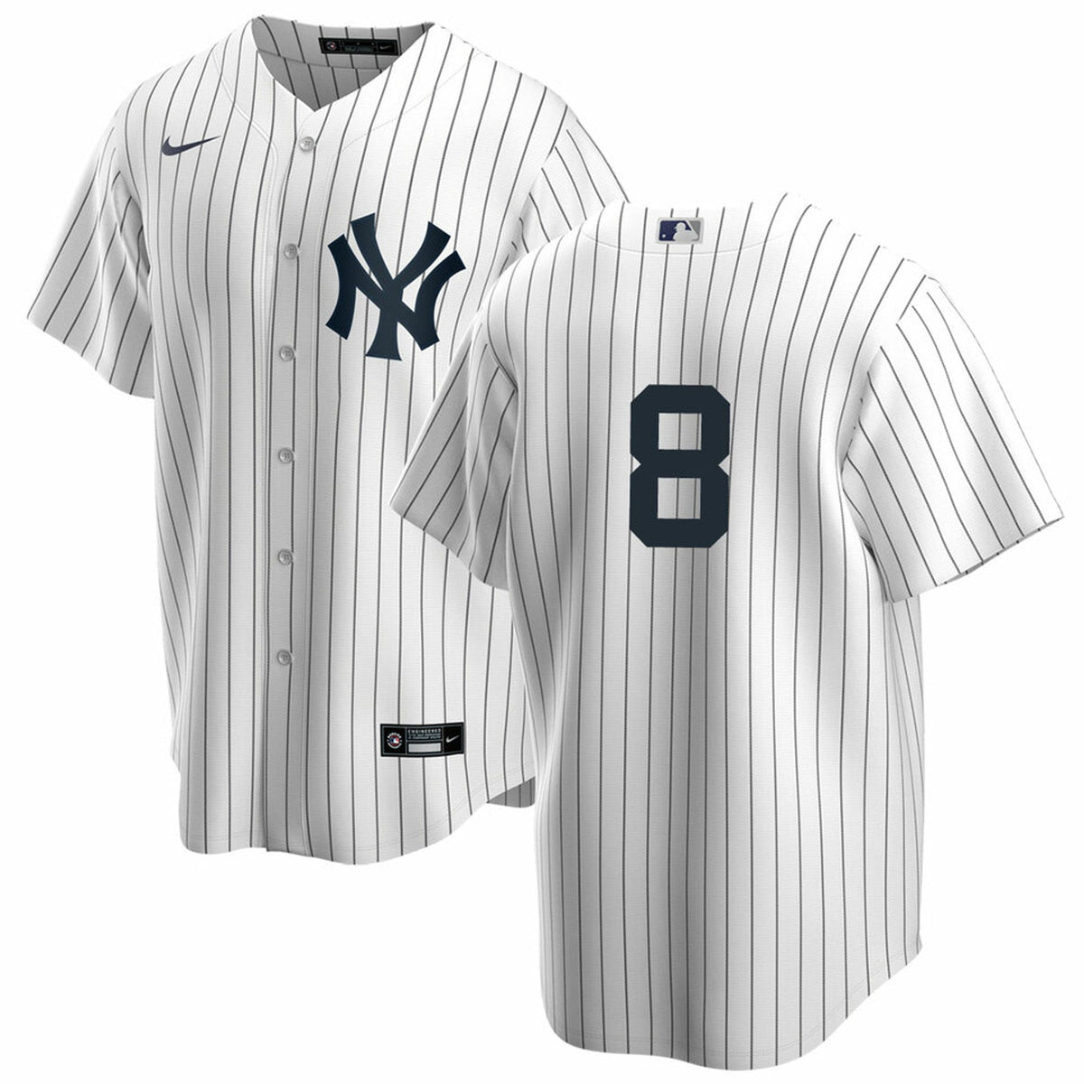 Men's Nike Yogi Berra #8 White New York Yankees Home Official Replica Player Jersey