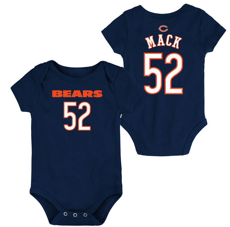 Chicago Bears Infant Navy Khalil Mack Creeper