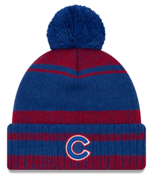 Men’s Chicago Cubs Glacial Pom Cuff Knit Hat By New Era