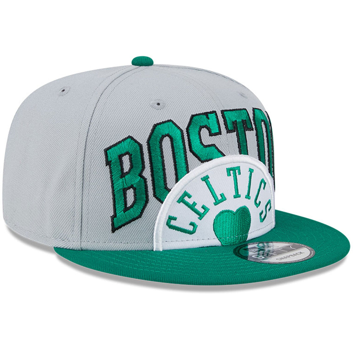 Men's Boston Celtics New Era Gray/Kelly Green Tip-Off Two-Tone 9FIFTY Snapback Hat