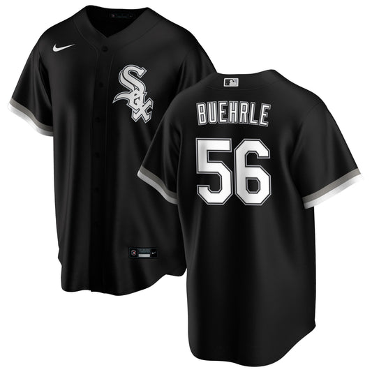 NIKE Men's Mark Buehrle Chicago White Sox Black Alternate Premium Stitch Replica Jersey