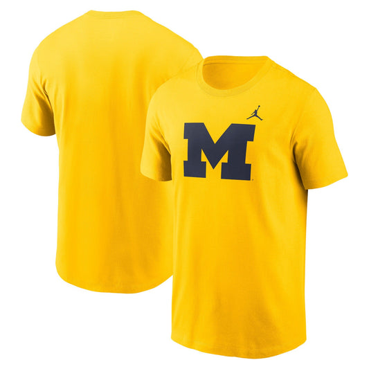 Michigan Wolverines Jordan Brand Maize Primetime Evergreen Logo T-Shirt