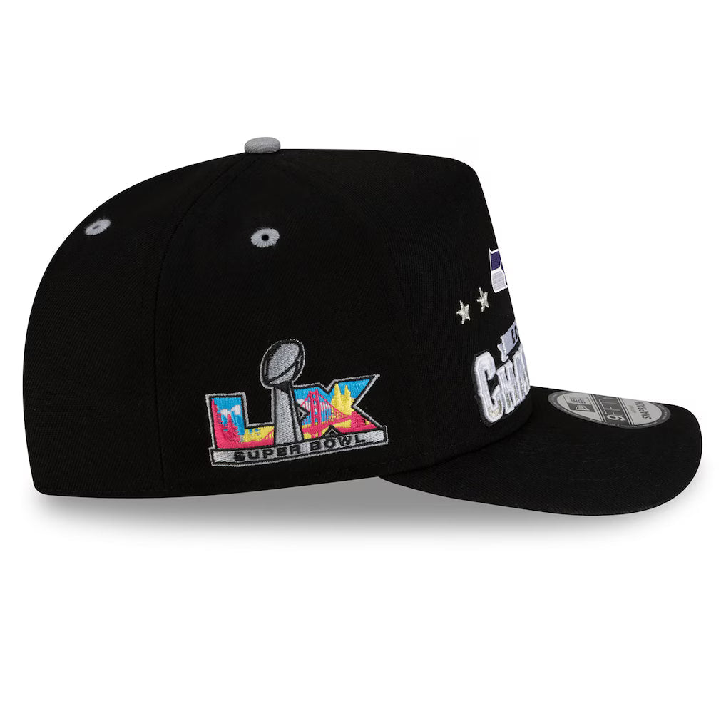 Men's Seattle Seahawks New Era Charcoal Super Bowl LX 9FORTY A-Frame Trucker Adjustable Hat