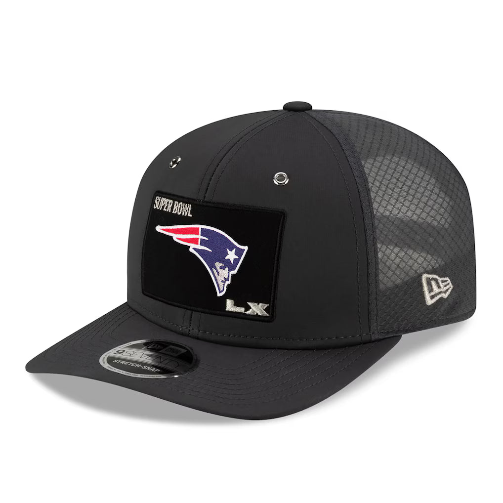 New England Patriots New Era Super Bowl LX Opening Night 9SEVENTY Adjustable Hat - Charcoal