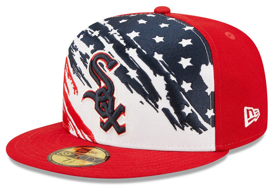 Chicago White Sox 2022 4th of July Stars and Stripes Authentic Collection Red 59FIFTY Fitted Hat