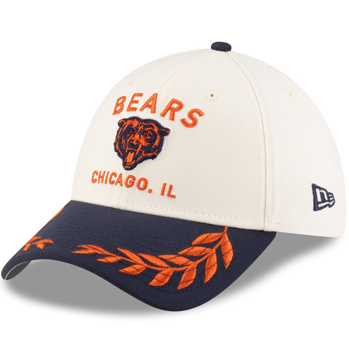 Men's Chicago Bears New Era 2025 NFL Draft Chrome 39THIRTY Flex Fit Hat