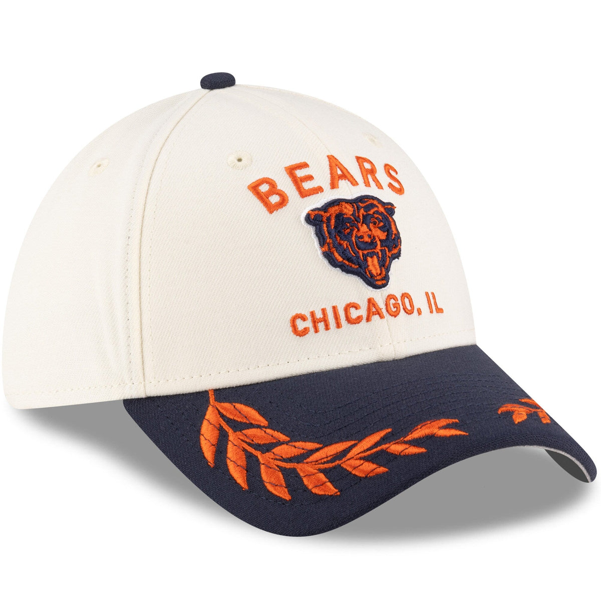 Men's Chicago Bears New Era 2025 NFL Draft Chrome 39THIRTY Flex Fit Hat