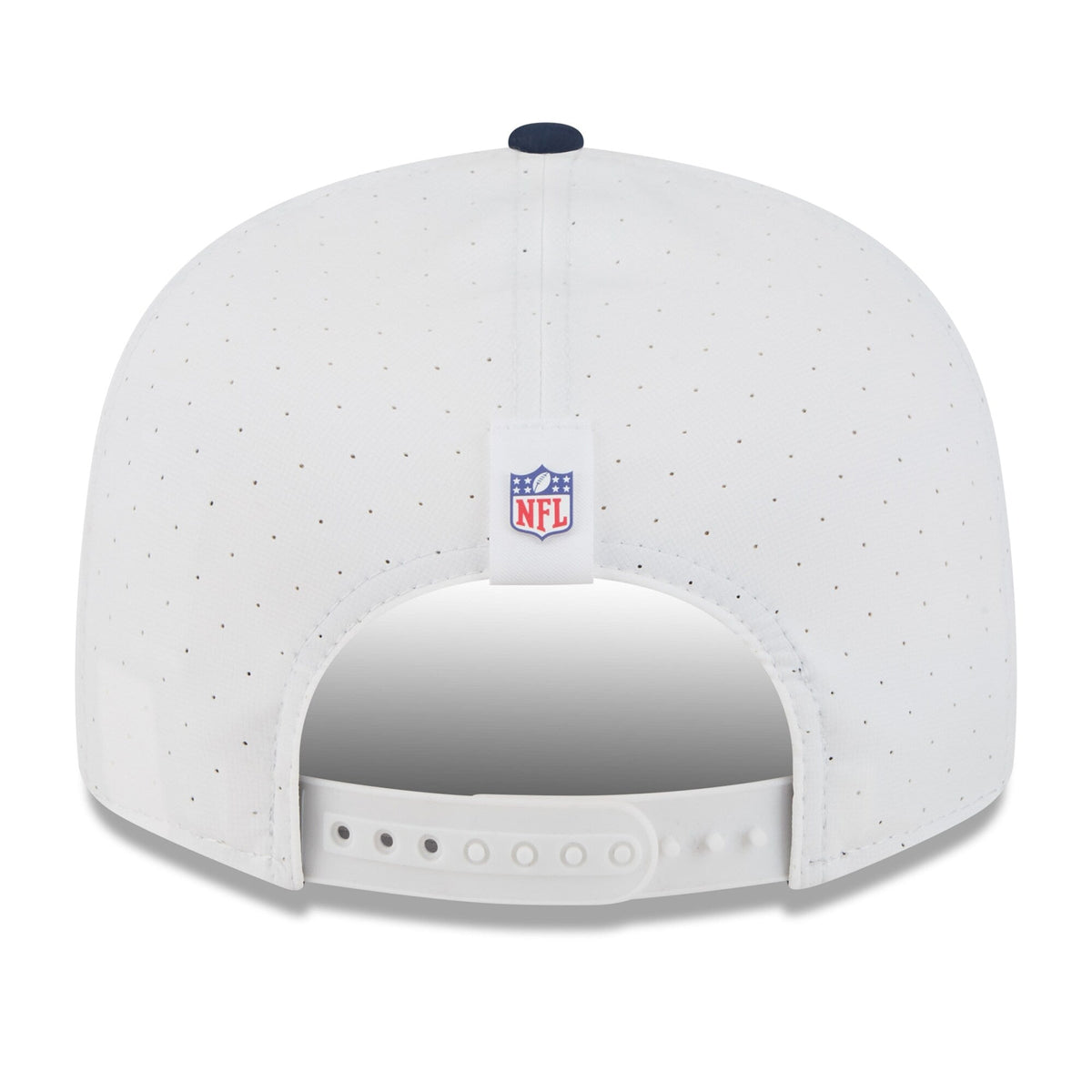 Men's Chicago Bears New Era White/Navy 2025 NFL Training Camp Split Panel 9FIFTY Snapback Hat