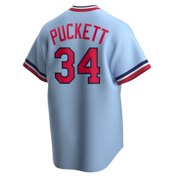 Men's Nike Kirby Puckett Blue Cooperstown Collection Player Jersey