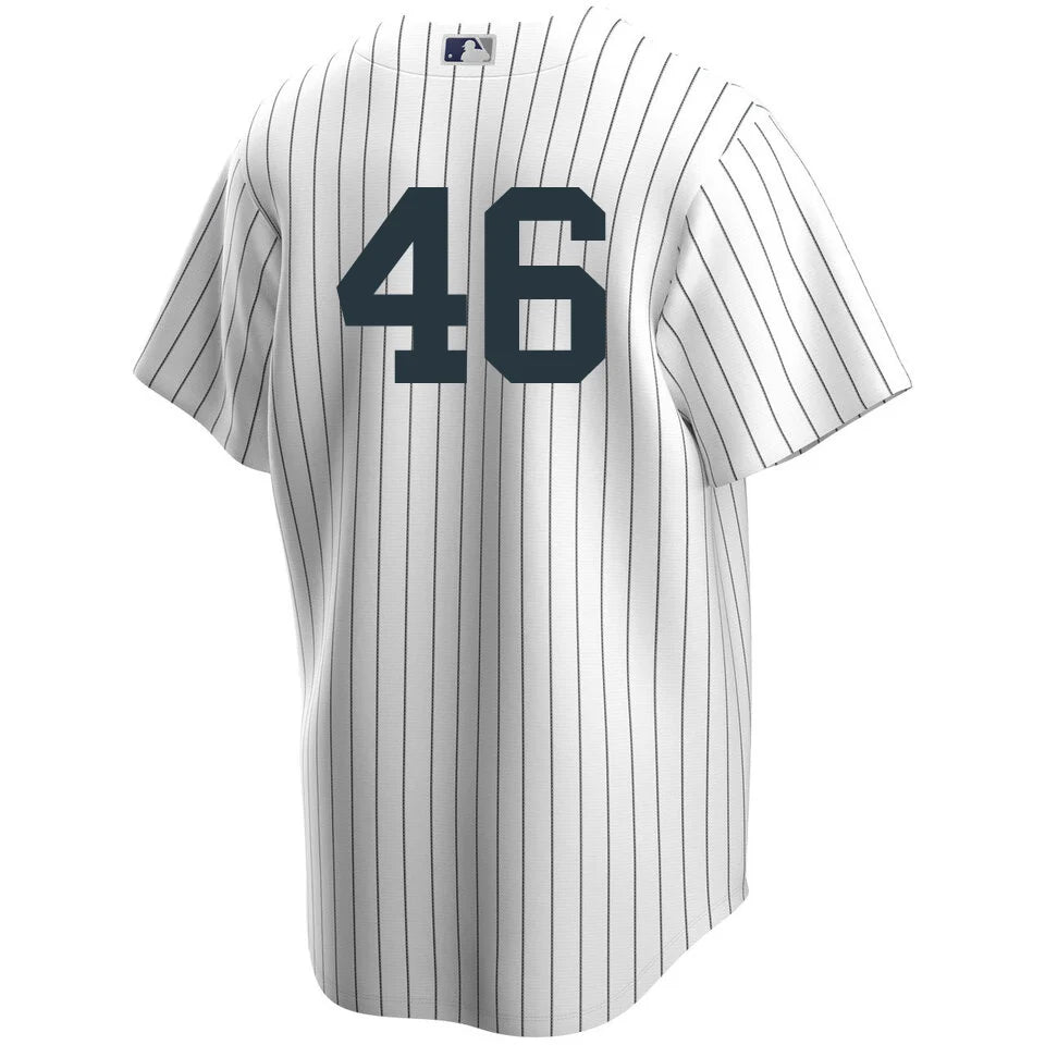 Men's Nike Andy Pettite #46 White New York Yankees Home Official Replica Player Jersey