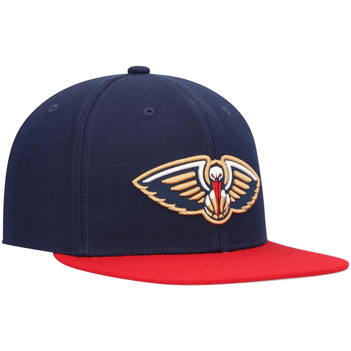Men's Mitchell & Ness Navy/Red New Orleans Pelicans Team Two-Tone 2.0 Snapback Hat