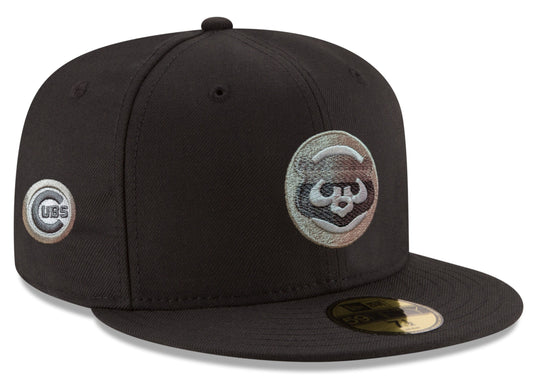 Chicago Cubs New Era Black Static 59FIFTY Fitted Hat