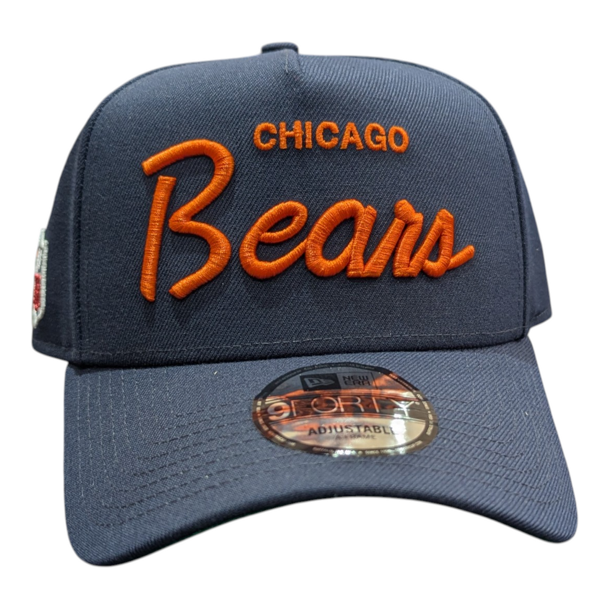 Chicago Bears New Era Navy Gridiron A-Frame 9FORTY Adjustable Hat