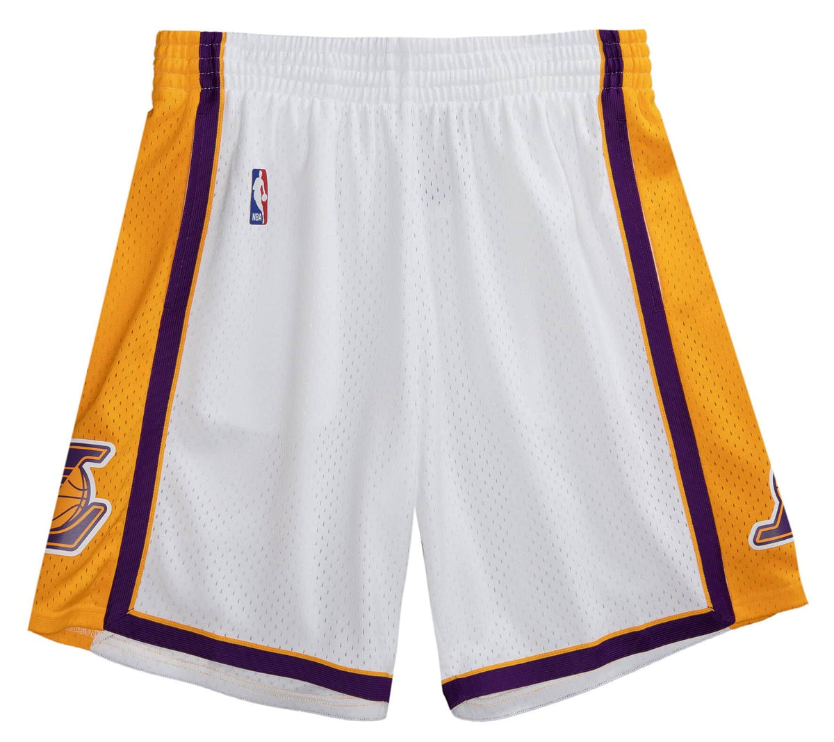 Los Angeles Lakers Mitchell and Ness Hardwood Classics 2009-2010 Home White Swingman Shorts