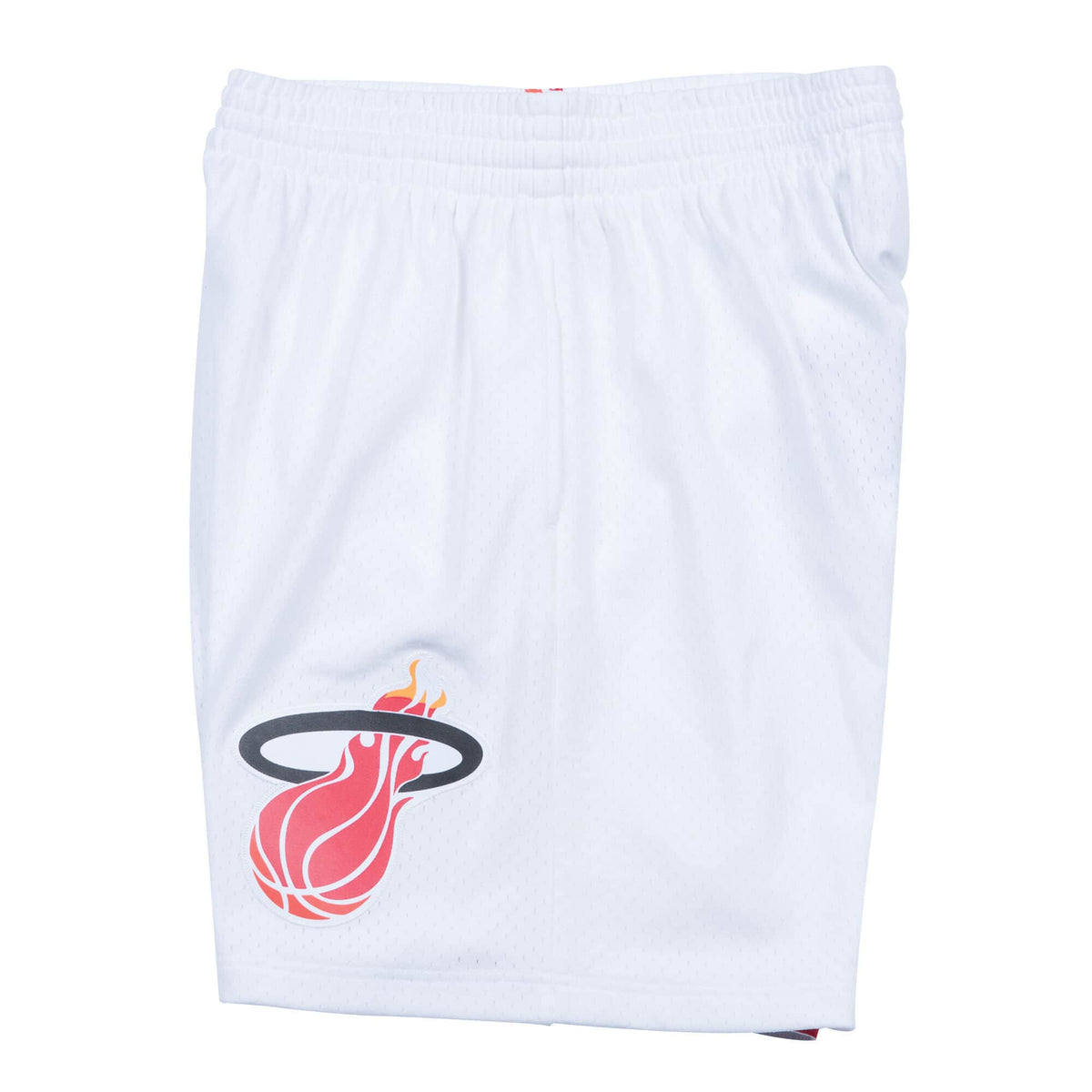 Men's Miami Heat Mitchell and Ness Hardwood Classics White 1996-97 Swingman Shorts