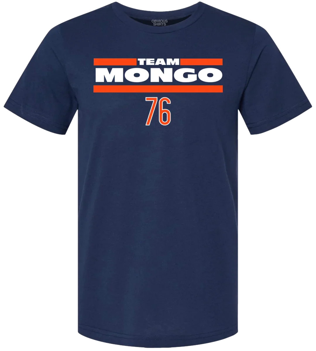 Men's Steve McMichael Team Mongo Obvious Shirts Navy Tee