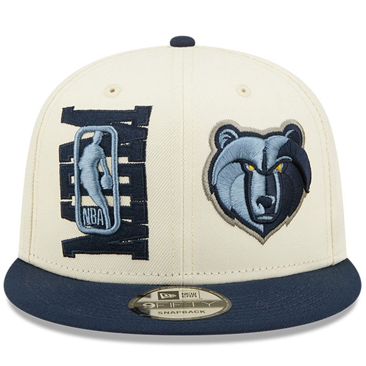 Memphis Grizzlies New Era 2022 NBA Draft 9FIFTY Snapback Adjustable Hat - Cream/Navy