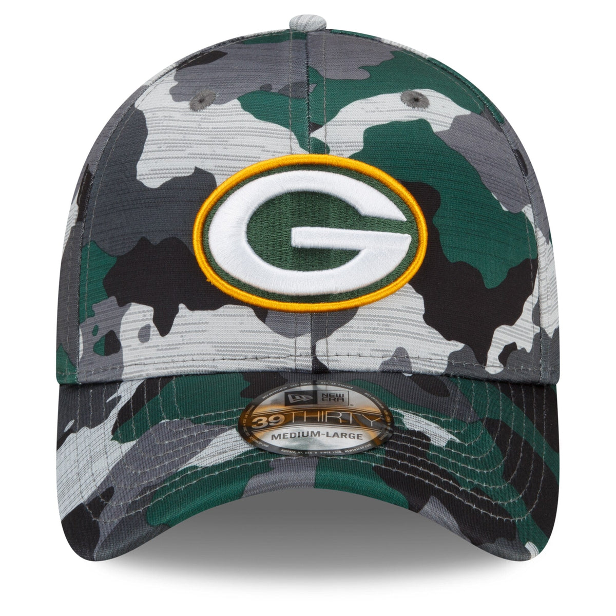 Men's Green Bay Packers New Era Camo 2022 NFL Training Camp Official 39THIRTY Flex Hat