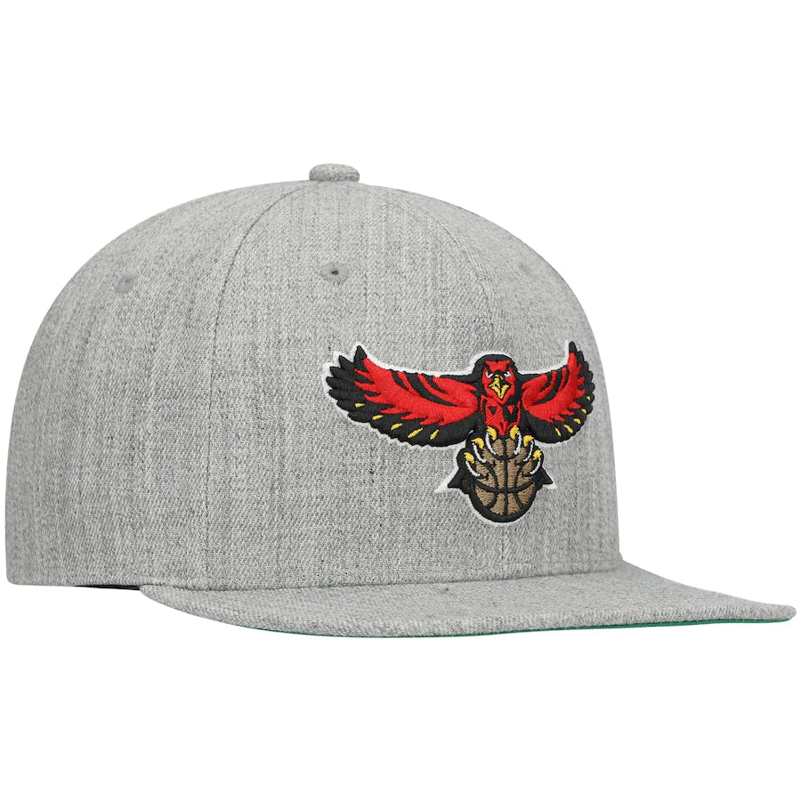 Atlanta Hawks Team Heathered Gray HWC 2.0 Mitchell & Ness Snapback Hat