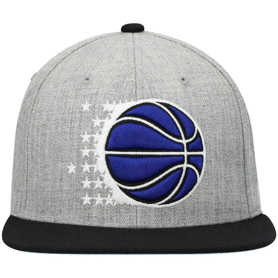 Men's Orlando Magic Mitchell & Ness Gray/Blue Heathered Underpop Snapback Hat